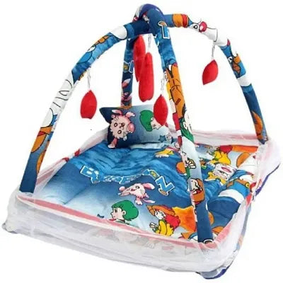 Baby Play Gym with Mosquito Net and 5 Hanging Toys ndash; Adorable Baby Bedding Set