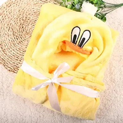 BRANDONN Fashions for Newborn Hooded Designer Ultrasoft Baby Blanket for Babies Cum Baby Bath Towel (White Panda)