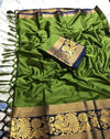 Stylish Multicolored Cotton Silk Saree with Blouse piece