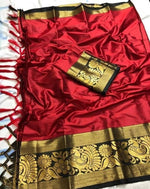 Stylish Multicolored Cotton Silk Saree with Blouse piece
