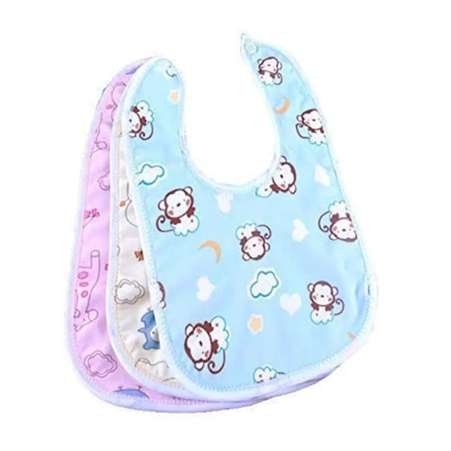 MW PRINTS Baby Fastdry 3pcs Bibs | Feeding Infants and Toddlers| 0-2 Years | Waterproof, Spill Resistant Bibs| Useful Baby Shower Gift| Pocket-Friendly | Infant Apron | Soft Infant Cotton