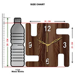 FRAVY 10 Inch MDF Wood Wall Clock for Home and Office (25Cm x 25Cm, Small Size, 050-Wenge)