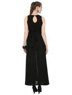 Black Round Neck Sleeveless Maxi Dress