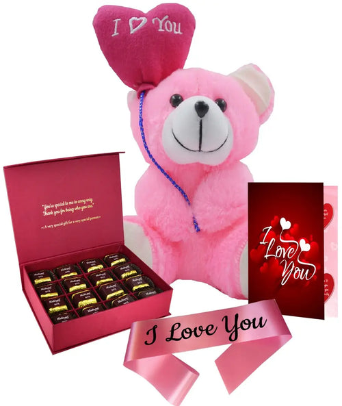 Gift Items (Choclate box, teddy and card)