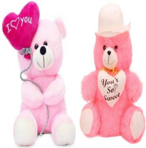 Liquortees combo of Balloon Teddy with Pink Cap Teddy