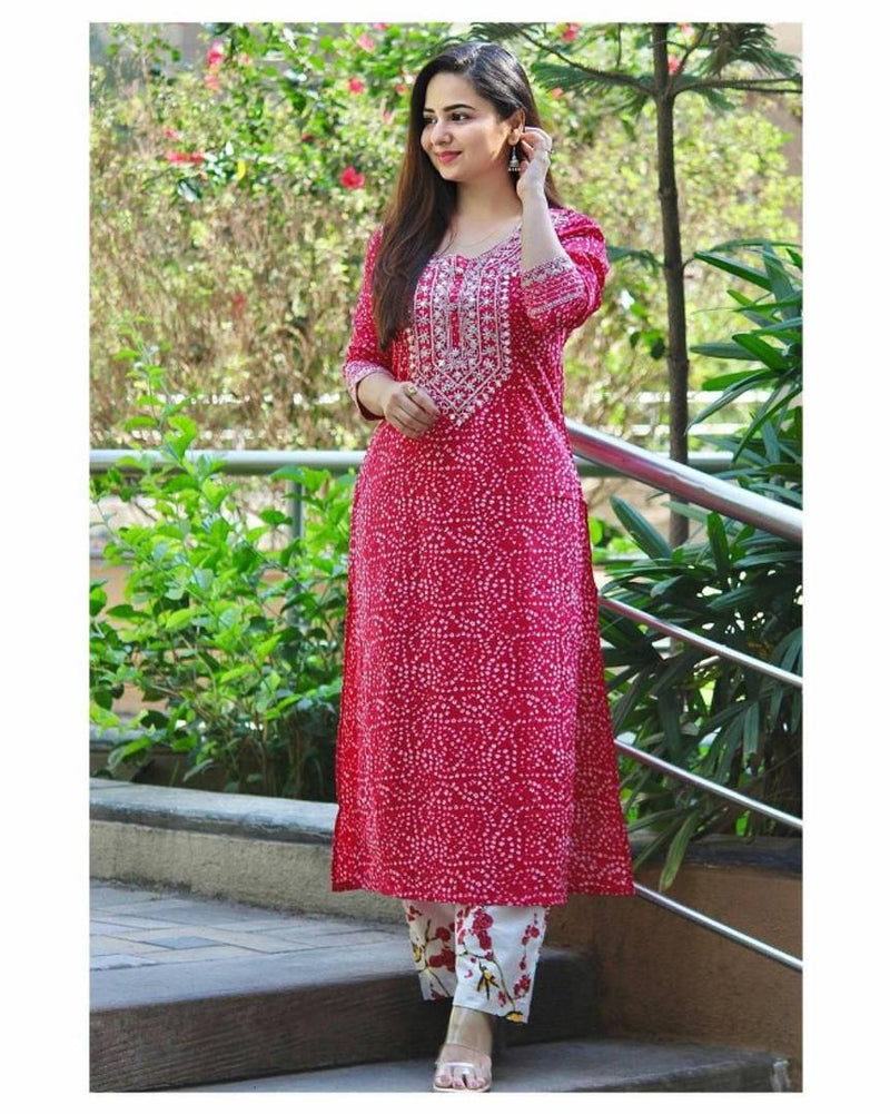 Modern Stylish Long Sleeves Comfortable Daily Wear Ladies Rayon Bandhani  Kurti Age Group: 18-30 at Best Price in Rampur | R.u.h Overseas