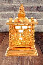 Golden Lakshmi Ganesh Hindu Temple Idol/Murti/Statue For Diwali Pooja/Diwali Gift -Religious Gift Item