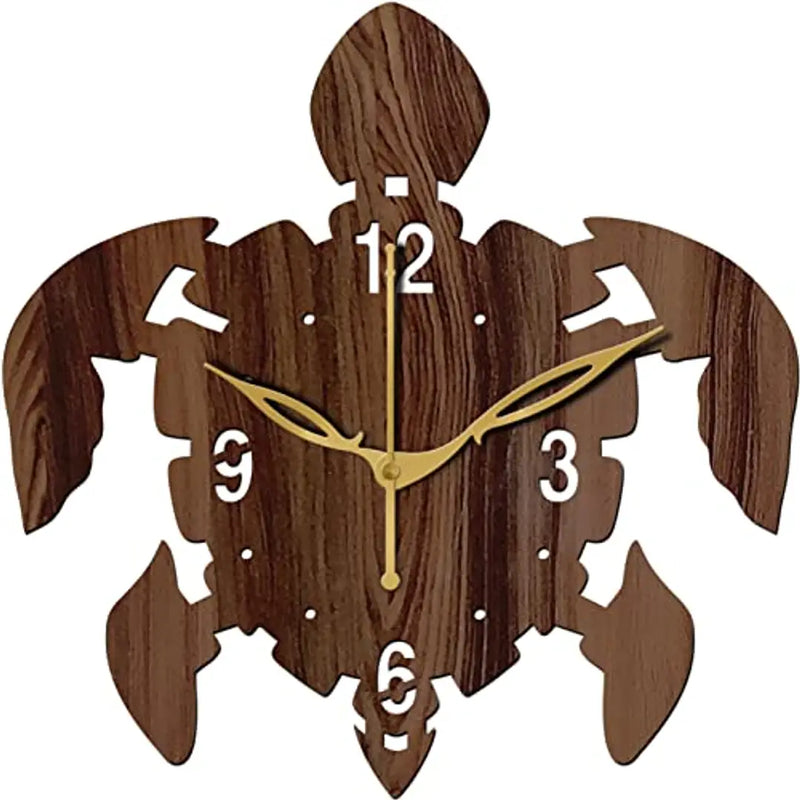 FRAVY 10 Inch MDF Wood Wall Clock for Home and Office (25Cm x 25Cm, Small Size, 029-Wenge)