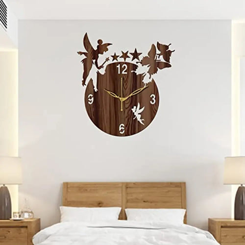 FRAVY 10 Inch MDF Wood Wall Clock for Home and Office (25Cm x 25Cm, Small Size, 008-Wenge)