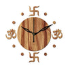FRAVY 10 Inch MDF Wood Wall Clock for Home and Office (25Cm x 25Cm, Small Size, 054-Beige)