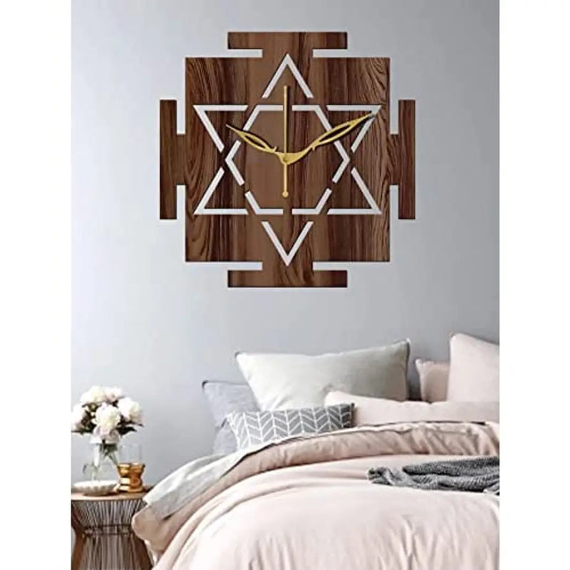 FRAVY 10 Inch MDF Wood Wall Clock for Home and Office (25Cm x 25Cm, Small Size, 033-Wenge)