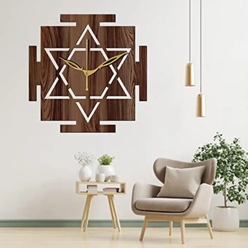 FRAVY 10 Inch MDF Wood Wall Clock for Home and Office (25Cm x 25Cm, Small Size, 033-Wenge)