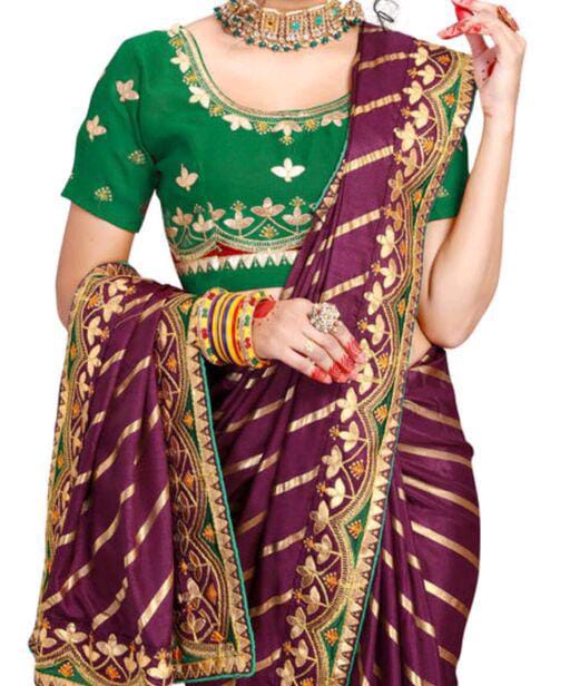 Beautiful Art Silk Saree with Blouse piece (Special Surprise Discount for Lucky customer)