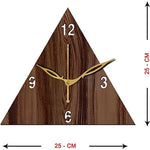 FRAVY 10 Inch MDF Wood Wall Clock for Home and Office (25Cm x 25Cm, Small Size, 030-Wenge)