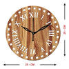FRAVY 10 Inch MDF Wood Wall Clock for Home and Office (25Cm x 25Cm, Small Size, 011-Beige)
