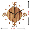 FRAVY 10 Inch MDF Wood Wall Clock for Home and Office (25Cm x 25Cm, Small Size, 054-Beige)