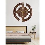 FRAVY 10 Inch MDF Wood Wall Clock for Home and Office (25Cm x 25Cm, Small Size, 027-Wenge)